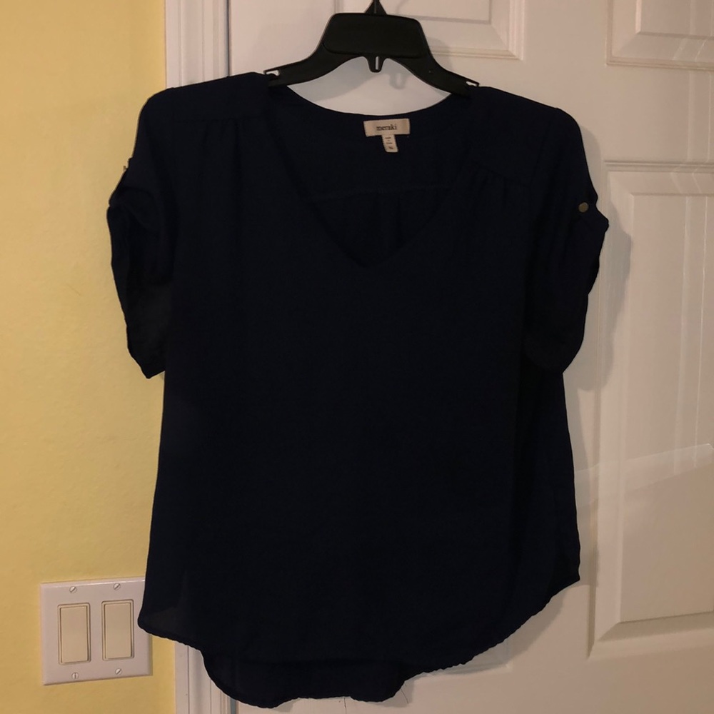 Meraki XL Navy Blue Blouse
